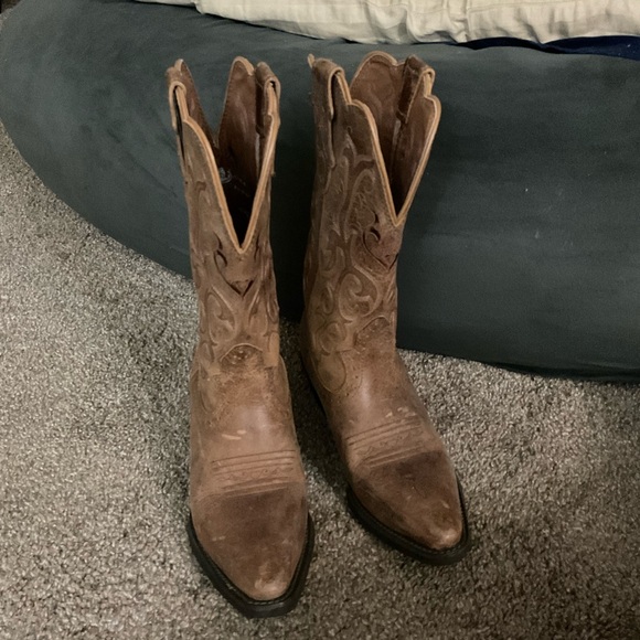 Justin Stampede Cowboy Western Leather Boots 6.5 - Picture 1 of 7